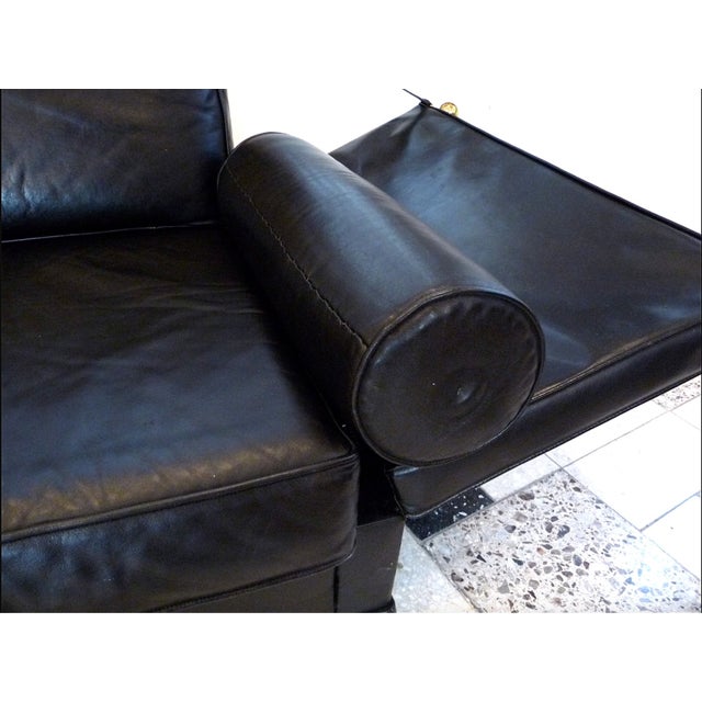 Classical Leather Knole-Type Two-Seater Sofa, Germany, 1960s For Sale - Image 10 of 18