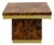 Mid 20th Century Milo Baughman Style Burlwood Brass Trim Side Table Vintage MCM Postmodern Accent For Sale