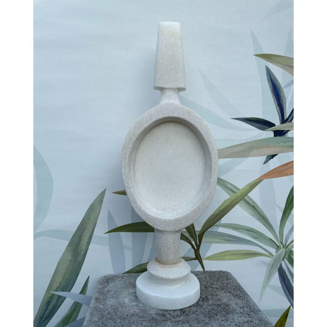 Vanitas hand carved marble sculpture by tom von kaenel dimensions: d15 x w23 x h69 cm materials: marble tom von kaenel,...