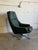 In Style of Hw Klein for Bramin Green Leather Swivel Lounge Chair Danish Mid-Century Modern 1960s For Sale - Image 4 of 10