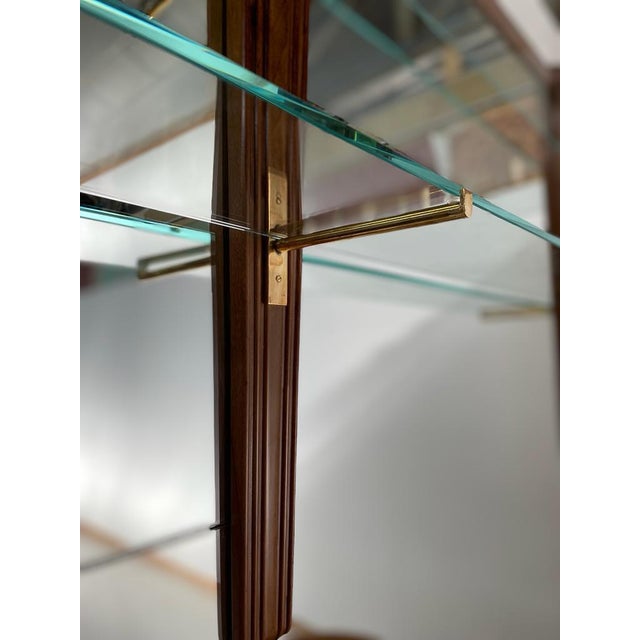Mid-Century Mirror Console in Walnut, Italy, 1940s For Sale - Image 3 of 6