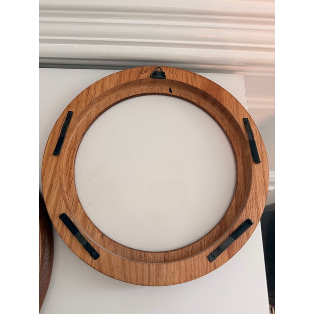 Set of 5 Van Hygan & Smythe Oak 10” Wall Plate Frames / Holders For Sale In Charleston - Image 6 of 9