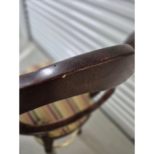 Late 20th Century Queen Anne Style Mahogany Bar Stools For Sale - Image 4 of 5