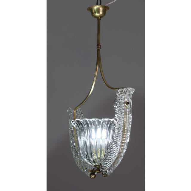 1950s Fascinating Art Deco Pendant Murano Glass Chandelier by Ercole Barovier For Sale - Image 10 of 17