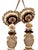 Pair of vintage French light bronze color beaded tassels. These have several strand of acrylic beads mixed in the tassel....