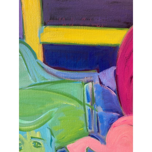 Vintage 70s oil painting by Chicago artist Molly Schiff. “Born in the Depression to an immigrant family on Chicago’s West...