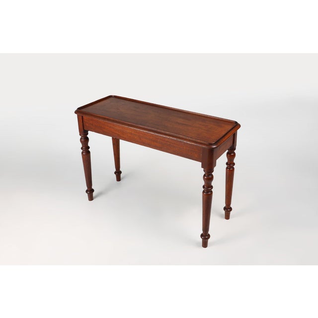 Mid-Century Modern 19th Century English Side Table in Full Wood For Sale - Image 3 of 11