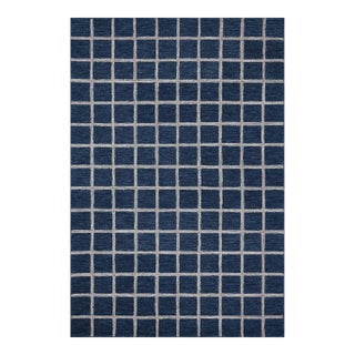 Chris Loves Julia x Loloi Polly Navy / Silver 2'-6" x 7'-6" Runner Rug For Sale