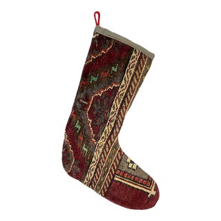 Turkish Kilim Rug Christmas Stocking For Sale