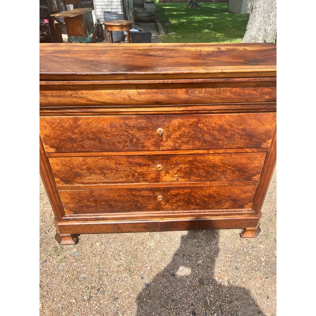French French 19th Century Louis Philippe Solid Walnut Chest of Drawers / Commode For Sale - Image 3 of 12