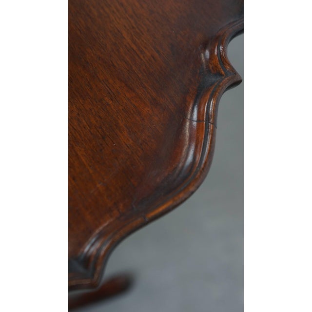 English Wine Table with Ornate One-Piece Top For Sale - Image 10 of 12