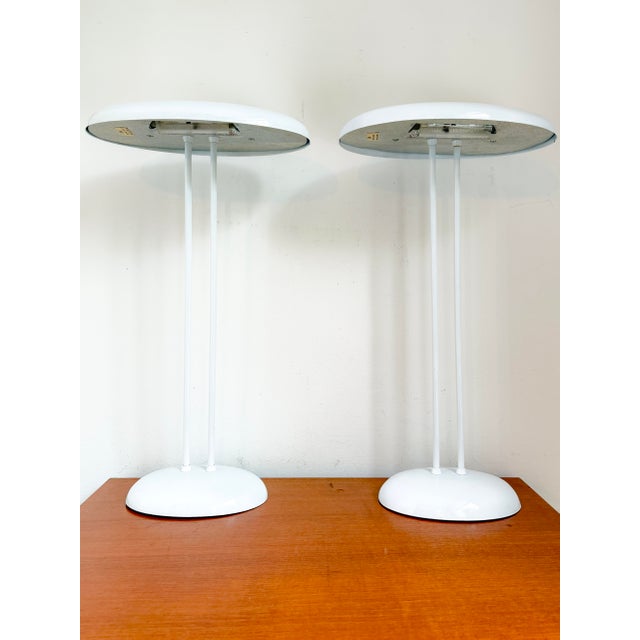 Vintage White Oval Table Lamps from Brilliant Leuchten, 1970s, Set of 2 For Sale - Image 4 of 15