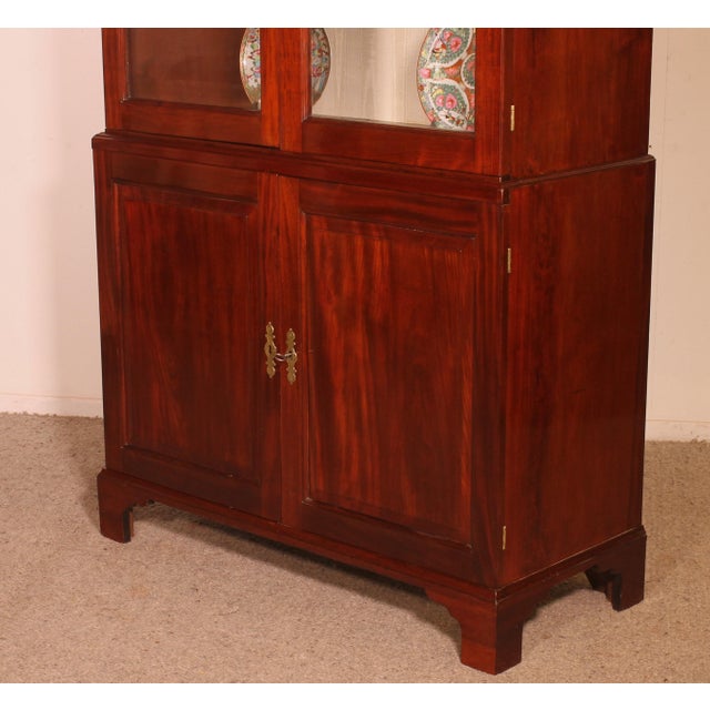 Tan Antique George III Mahogany Library For Sale - Image 8 of 16