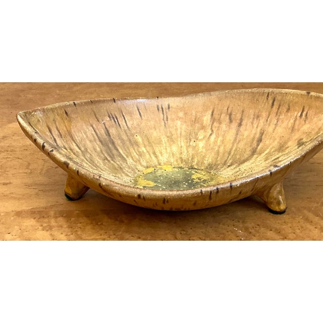 Vintage Mid-Century Modern Glazed Ceramic Bowl For Sale In West Palm - Image 6 of 12