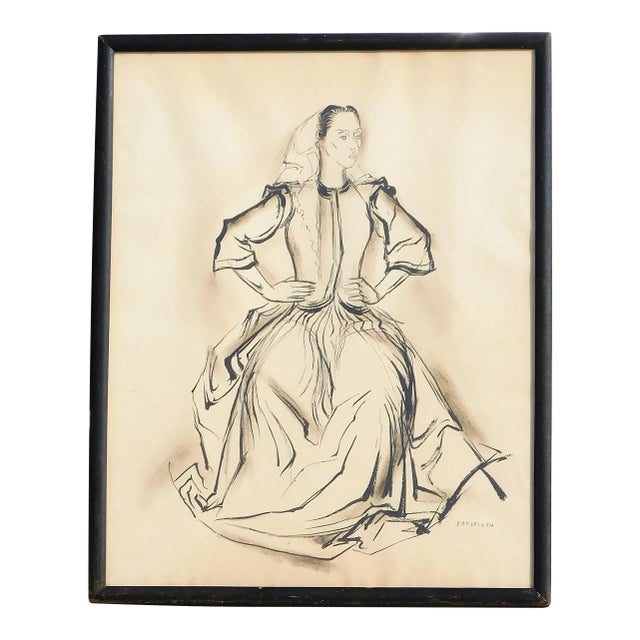 Thomas Handforth B.1897 Wa/Ca Artist, Mixed Media 18 X 24 For Sale