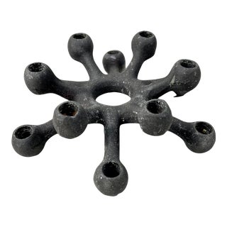 Vintage Jens Quistgaard for Dansk Designs Cast Iron Tiny Taper 12-Light Candle Holder For Sale