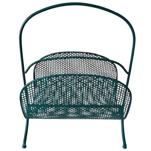 Black Vintage Magazine Rack in Metal, 1980s For Sale - Image 8 of 8