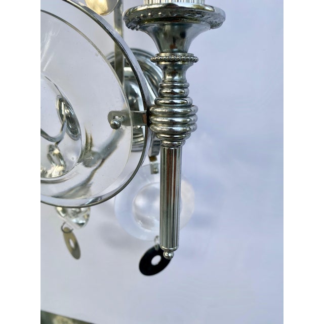 Metal Metal & Glass Wall Lamps by Gaetano Sciolari, Italy, 1970s, Set of 2 For Sale - Image 7 of 8