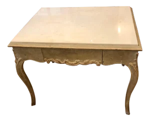 Antique Hideaway House Beverly Hills Marble Top Nightstand End or Side Table