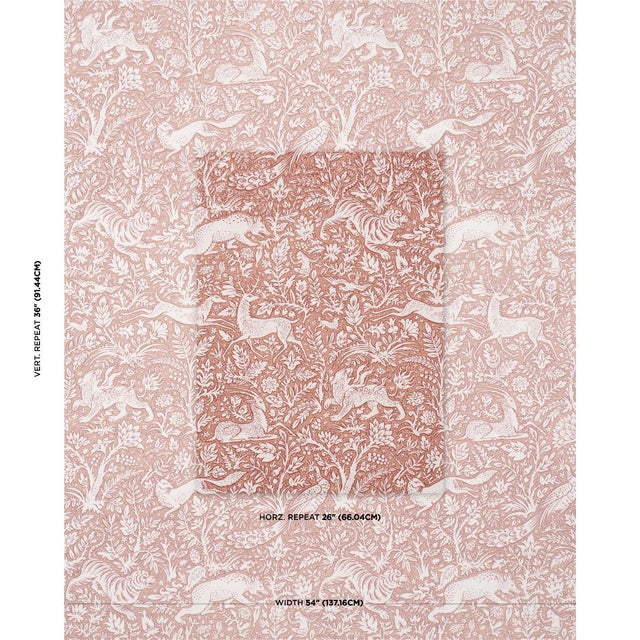 A veritable bestiary of stylized animals, this linen and cotton blend recalls a medieval tapestry, with elongated forms of...