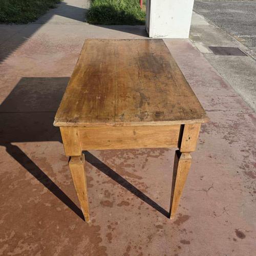 Brown Early 20th Century Wood Writing Desk with Drawer For Sale - Image 8 of 13