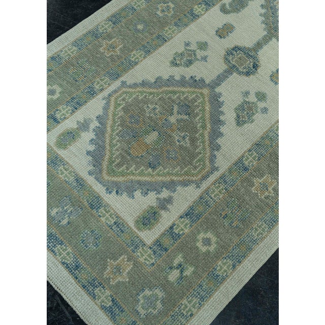 Blue Turkish Oushak Rug 2'10" x 11'9" #19159 For Sale - Image 8 of 8
