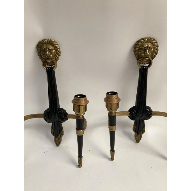 Sconces Attributed to Maison Jansen, Set of 2 For Sale - Image 6 of 10