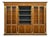Large Walnut and Gilded Wood Bookcase, Italy, 1980s For Sale
