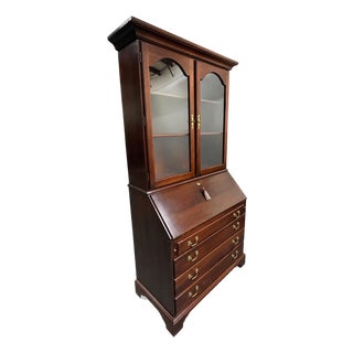 Vintage 1980’s Mahogany Secretary Desk For Sale