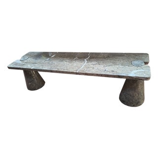 Eros Coffee Table in Green Mondragone Marble by Angelo Mangiarotti, 1960s For Sale