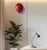 Contemporary Red Glossy Ceramic Balloon Wall Sculpture -Medium Size For Sale - Image 3 of 9