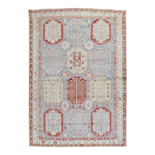 Early 20th Century Sky Blue Persian Bakhtiari Rug - 4'11" x 6'8" For Sale