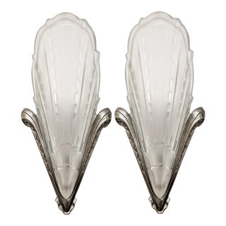 French Art Deco Wall Sconces by E.J.G. - a Pair For Sale