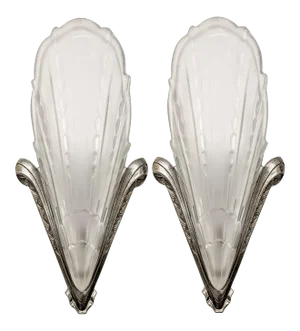 French Art Deco Wall Sconces by E.J.G. - a Pair