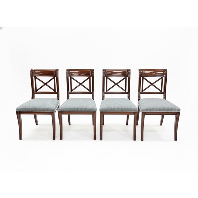 Baker Furniture Company Set of 6 Baker Milling Road Mahogany Dining Chairs For Sale - Image 4 of 10