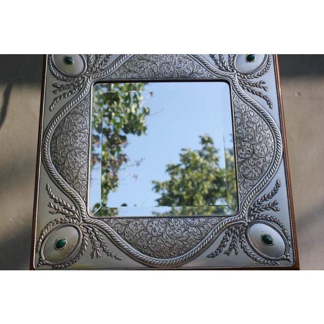 Italian Sterling Silver Table Top Mirror by Castellani For Sale - Image 4 of 18