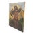 A fabulous 1930s cowboy portrait painting on canvas, featuring a vibrant color palette and beautiful original age-related...
