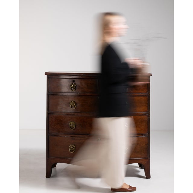 19th Century Regency Bow-Front Mahogany Chest of Drawers, Antique, United Kingdom, 19th Century For Sale - Image 5 of 15