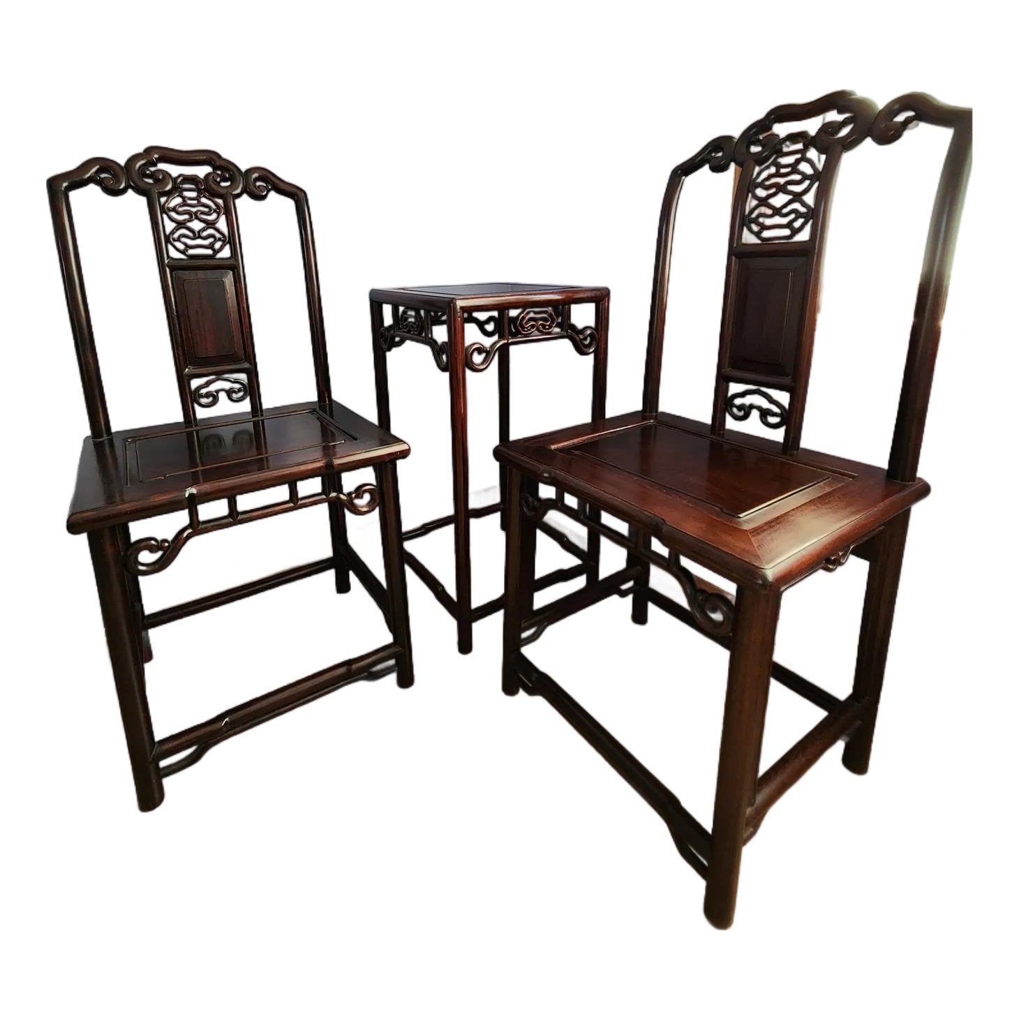 1980s Oriental 3 Pc. Corner Setee | Chairish