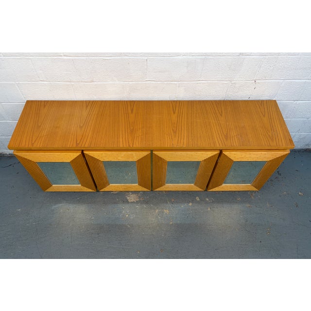 Mid 20th Century Vintage Bohemian Bamboo and Brass Dresser and Mirror Set For Sale - Image 5 of 17