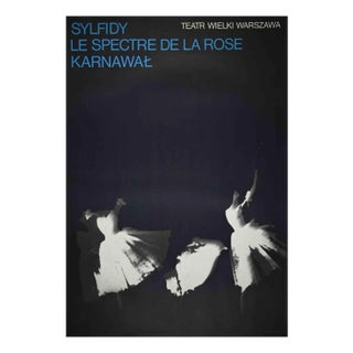 Vintage Sylfidy Le Spectre De La Rose Karnawal Poster, 1974 For Sale