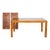 Mid-Century Burl Wood Parsons Dining Table in the Style of Milo Baughman For Sale
