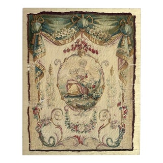 18th Century French Aubusson Silk Tapestry For Sale