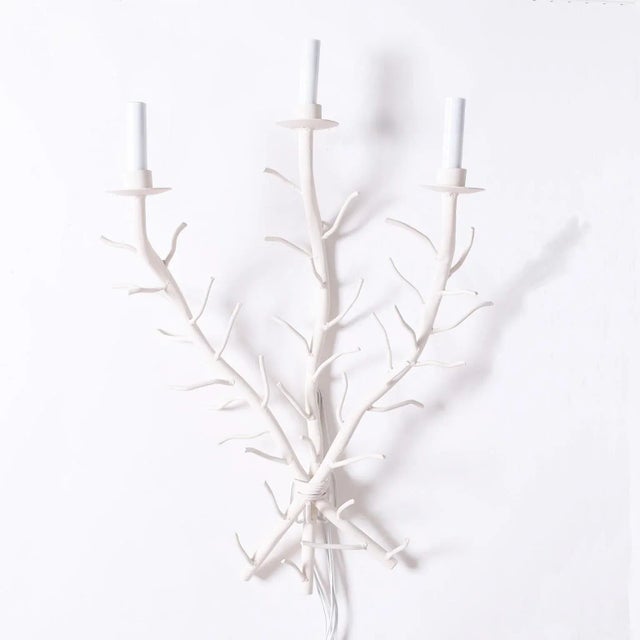 Mid-Century Modern Pair of Mid-Century Faux Coral Wall Sconces For Sale - Image 3 of 8