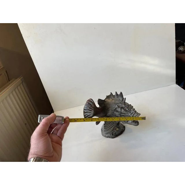 Ceramic Stoneware Dragon Fish Sculpture by Carl Hugo Liisberg for Saxbo, 1940s For Sale - Image 7 of 13