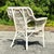 Vintage Coastal Paddle Arm Woven Rattan Lounge Chair For Sale - Image 4 of 5