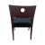 This Kensington chair by Brueton has a black seat and a solid maple frame stained in a sienna brown. The frame is double...