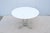 1980s Mid-Century Modern 46" Round White Top and Polished Chrome Base Dining Table For Sale - Image 5 of 18