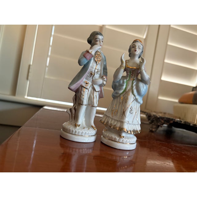 Beautiful 8” Antique Figurines Porcelain From Occupied Japan Ww2 For Sale In Austin - Image 6 of 6