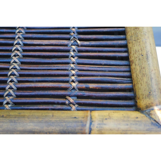 Modern Burnt Bamboo 4 Drawer Occasional Night Table For Sale - Image 9 of 10